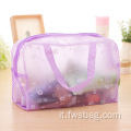 GIRLS Custom Girls Regalo trasparente in PVC Waterproof Travel Storage Storage Cosmetic Spacchi di sacca zip borse Organizzatore